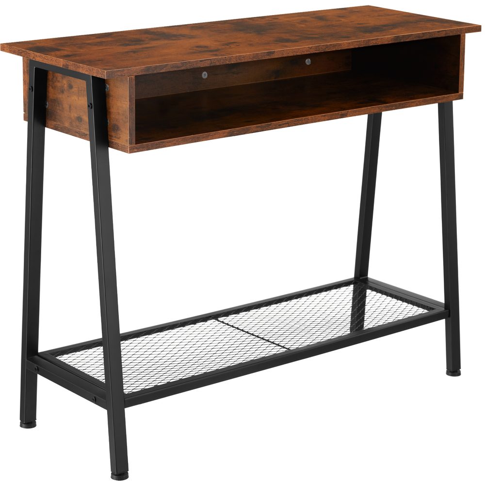 tectake 404720 konzolový stolek tralee 100x35x80,5cm - Industriální dřevo tmavé, rustikální - Industriální dřevo tmavé