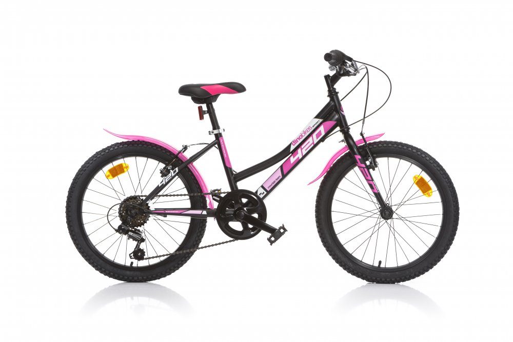 DINO Bikes Dětské kolo Dino Bikes Aurelia 420D-04 černo růžové 20