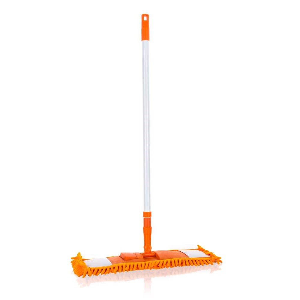 BRILANZ Mop plochý žinylkový s teleskopickou tyčí 120 cm, oranžový