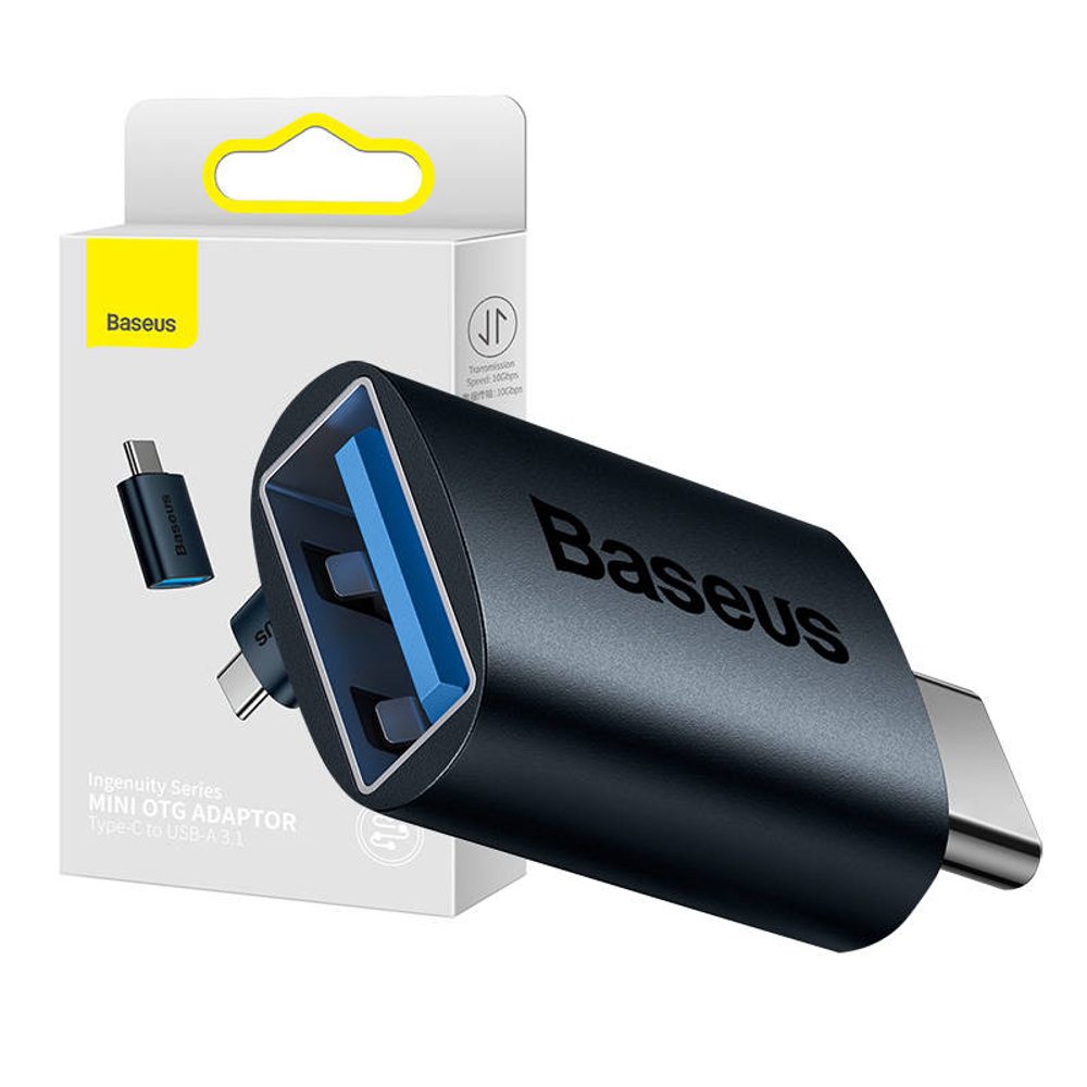 Baseus Ingenuity adaptér USB-C na USB-A OTG (modrý)