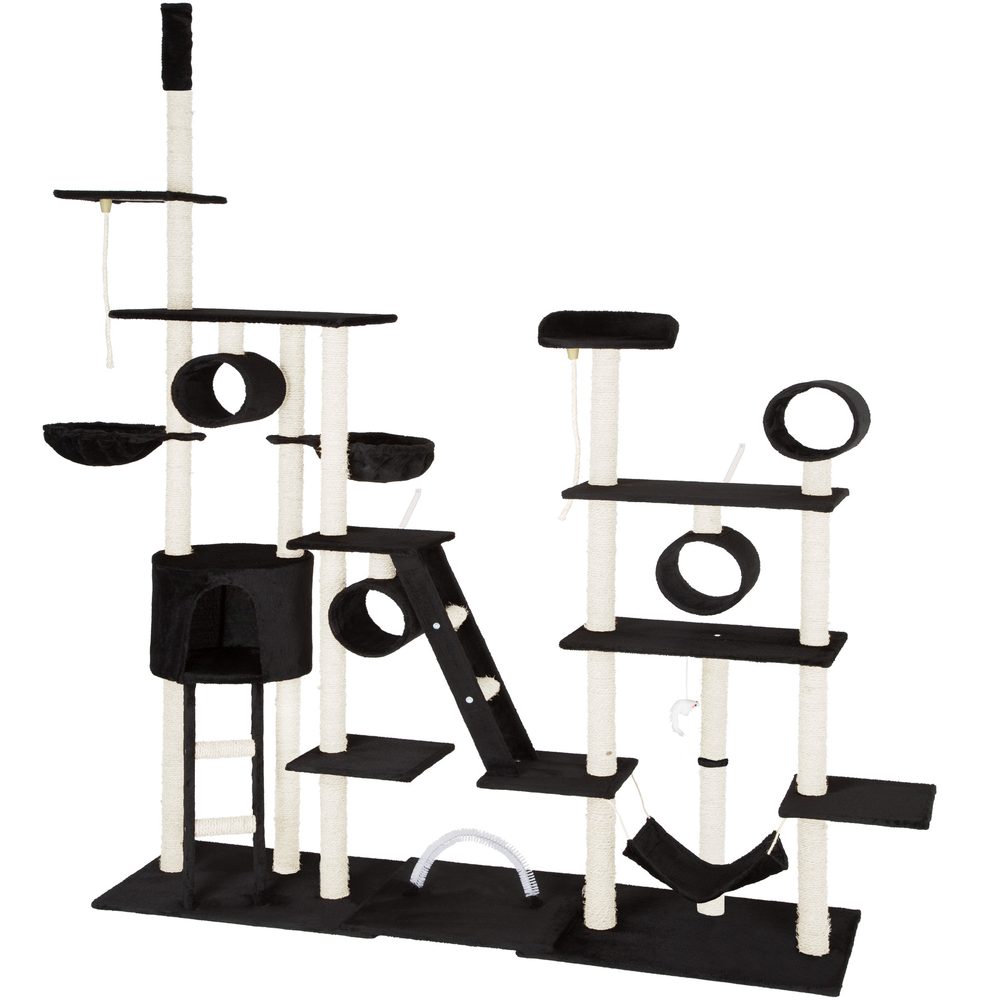 tectake 403916 kočičí škrabadlo snooky 261cm - černá - černá