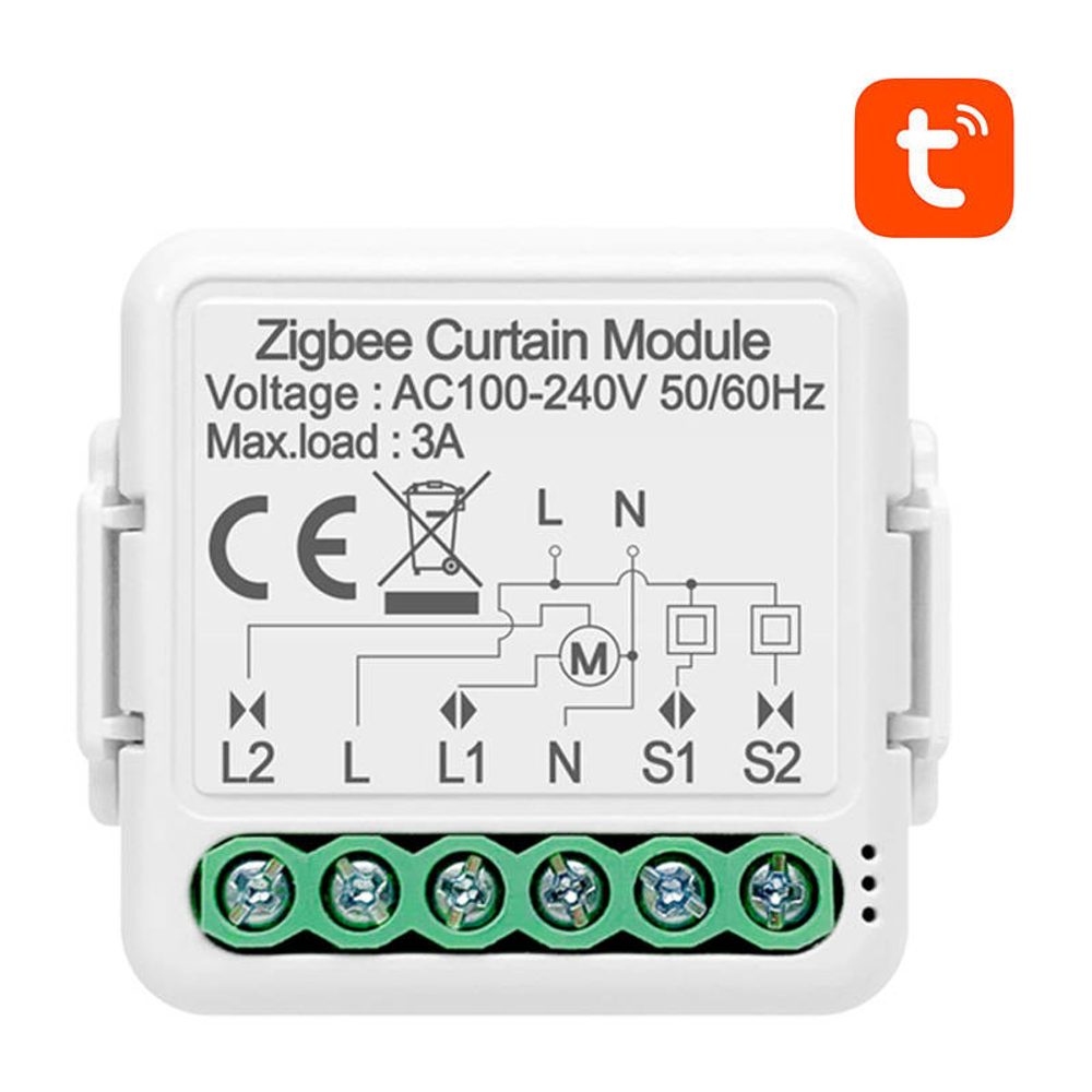 Avatto Modul inteligentního spínače záclon ZigBee Avatto N-ZCSM01-1 TUYA