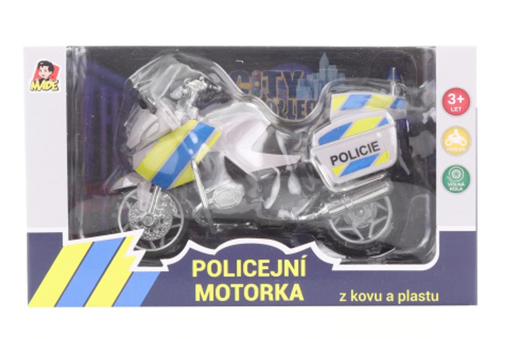 Popron.cz Motorka policejní kovová 12 cm