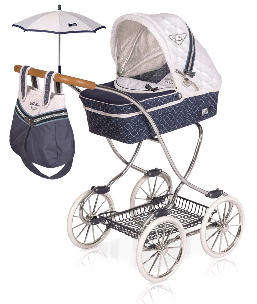 DeCuevas 80237 Kočárek pro panenky se slunečníkem a doplňky TOP Collection 2020 - 90 cm