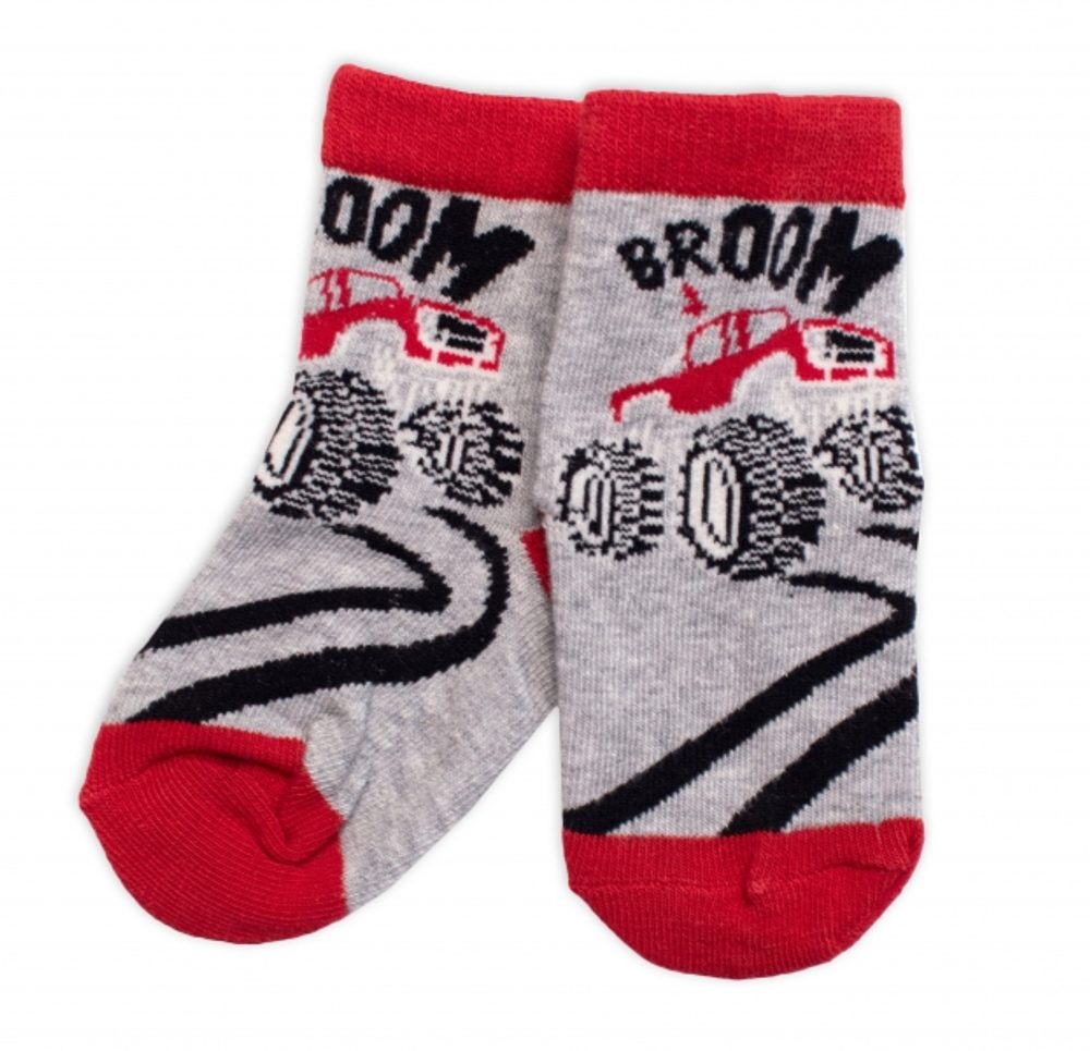 BN Dětské bavlněné ponožky Track - šedé - 19-22