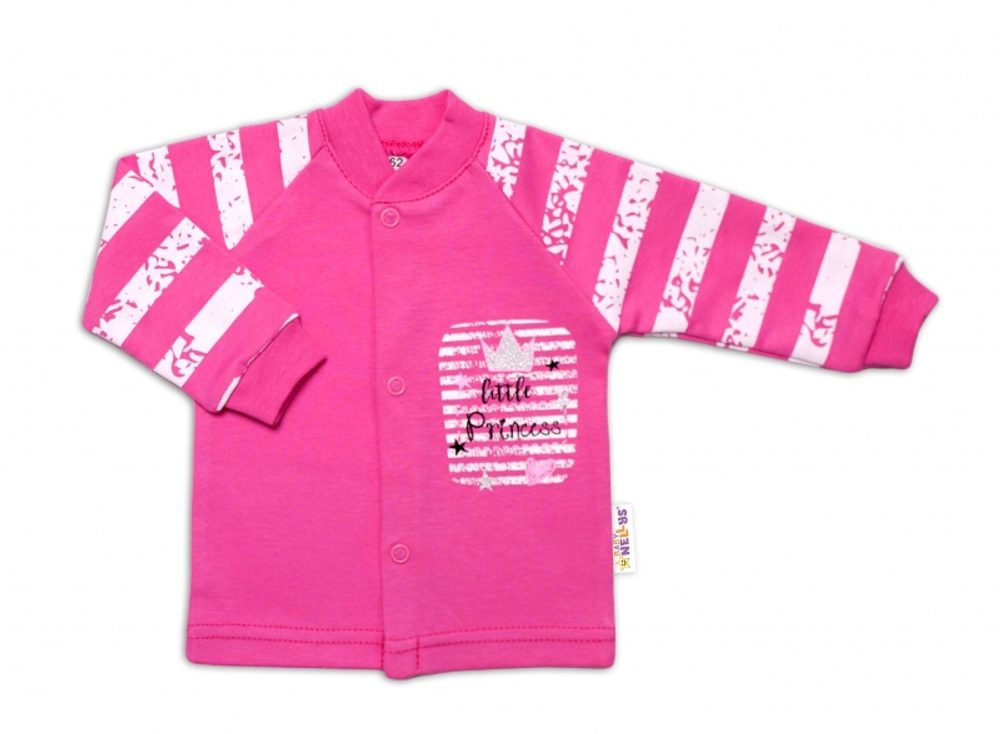 Baby Nellys Bavlněná košilka Sweet Little Princess, růžová, vel. 56 - 50 (0-1m)