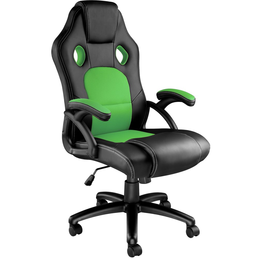 tectake 403465 kancelářská židle tyson - černá/zelená - černá/zelená