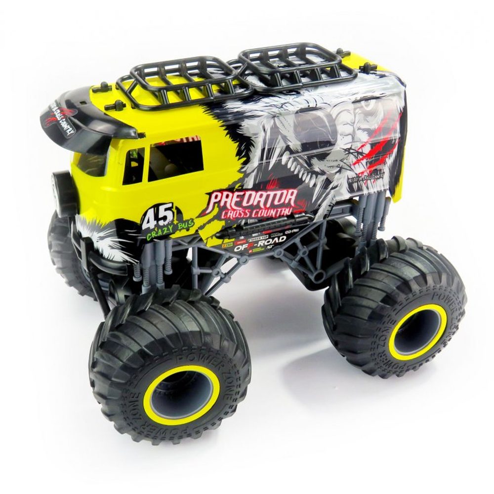 Popron.cz Siva RC auto Big Wheel Cars Predator Cross Country 1:16 žlutá