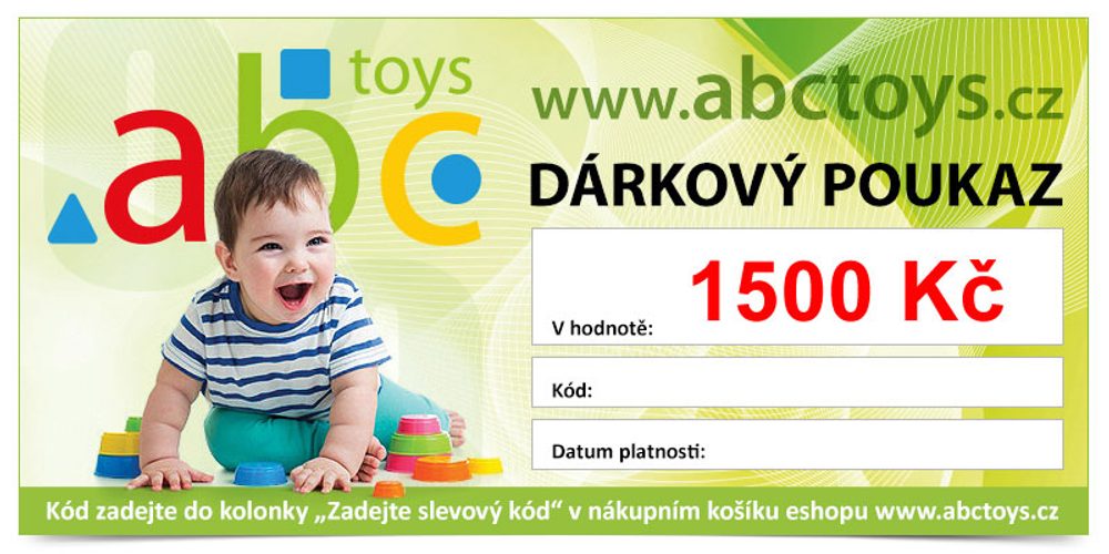 Popron.cz Dárkový poukaz ve výši 1500 Kč ABCtoys.cz