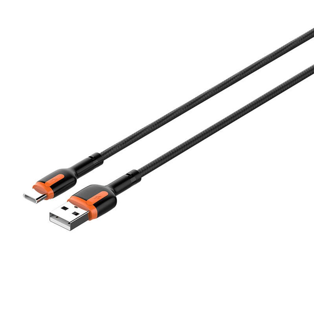 LDNIO LS532, USB - USB-C 2m kabel (šedo-oranžový)