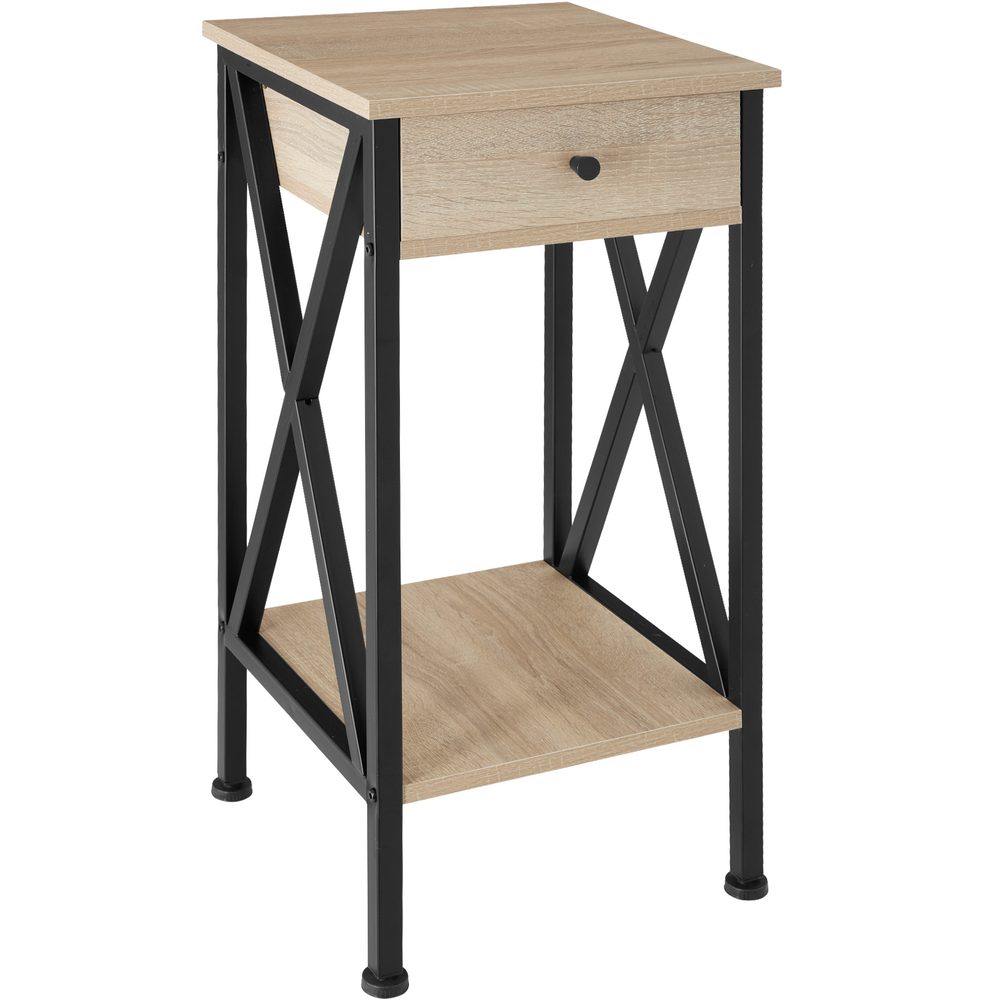 tectake 404451 odkládací stolek dayton 35x35x70,5cm - Industrial světlé dřevo, dub Sonoma - Industrial světlé dřevo