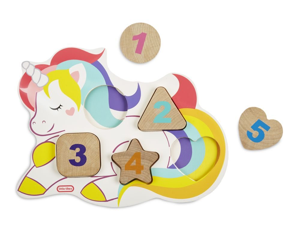 MGA Little Tikes Wooden Critters Dřevěné puzzle s čísly, 3 druhy