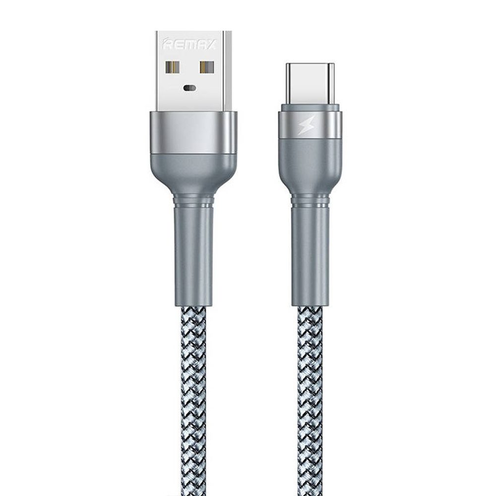 Remax Kabel USB-C Remax Jany Alloy, 1 m, 2,4 A (stříbrný)