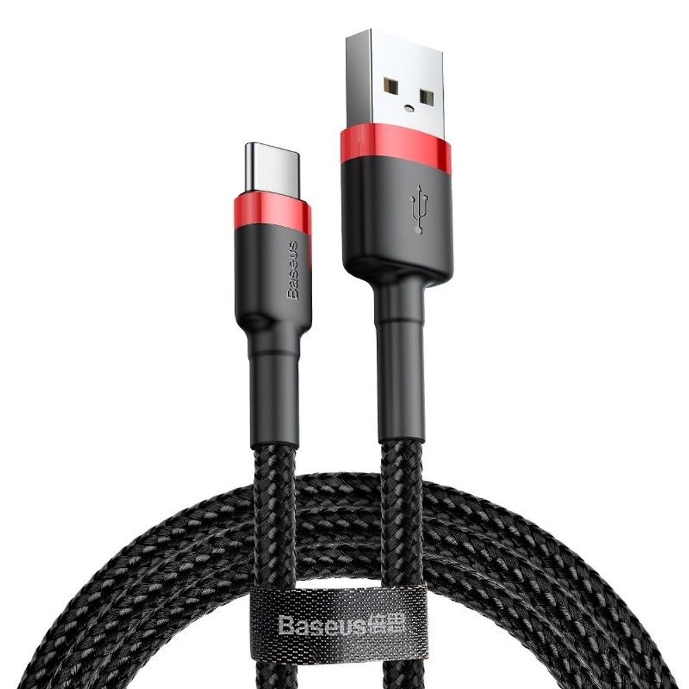 Baseus Cafule kabel USB-C 3A 0,5 m (červeno-černý)