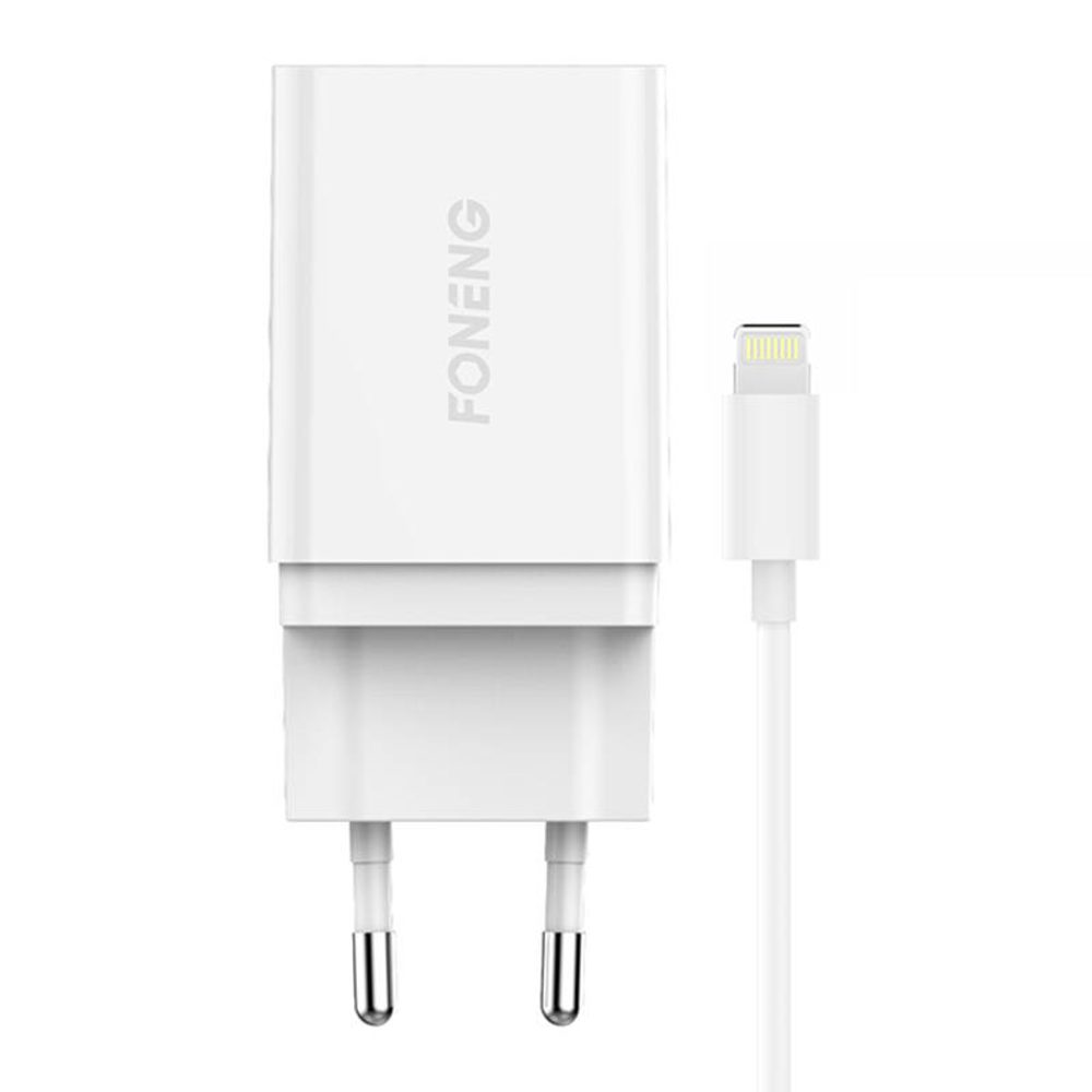 Foneng Rychlá nabíječka Foneng 1x USB K300 + kabel USB Lightning