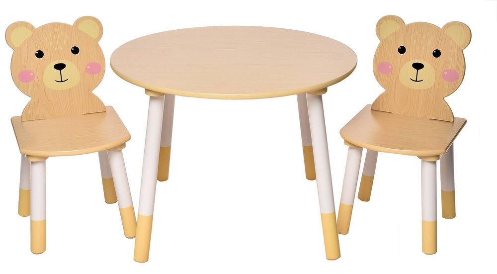 Levně bHome Dětský stůl s židlemi Méďa