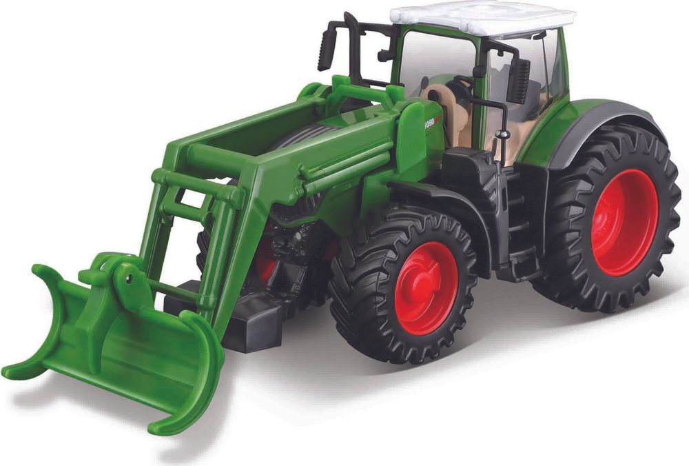 Bburago 2020 Bburago 10 cm Farm Tractor with front loader - Fendt 1050 Vario + logging Grab