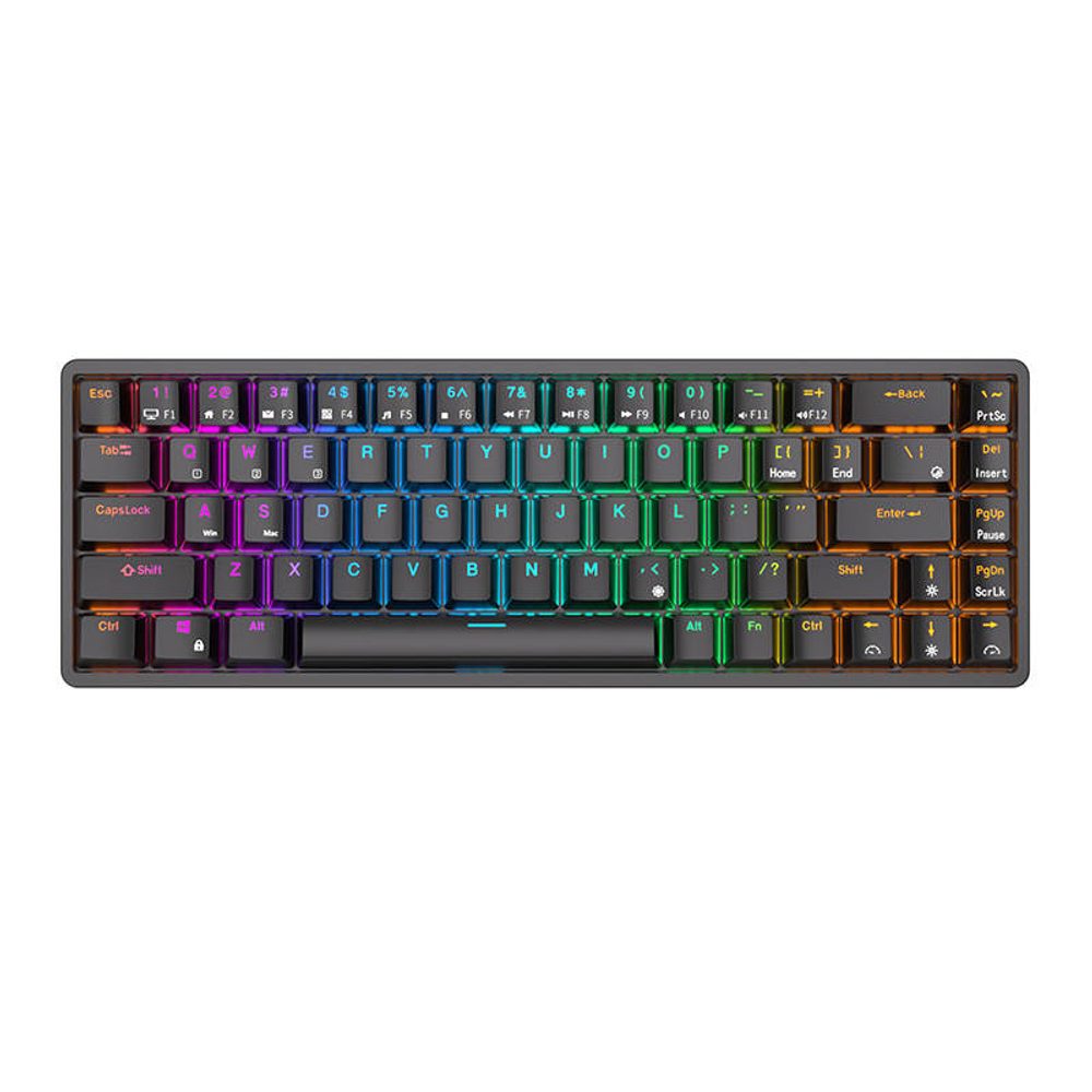 Royal Kludge Mechanická klávesnice Royal Kludge RK837 RGB, červené spínače (černá)