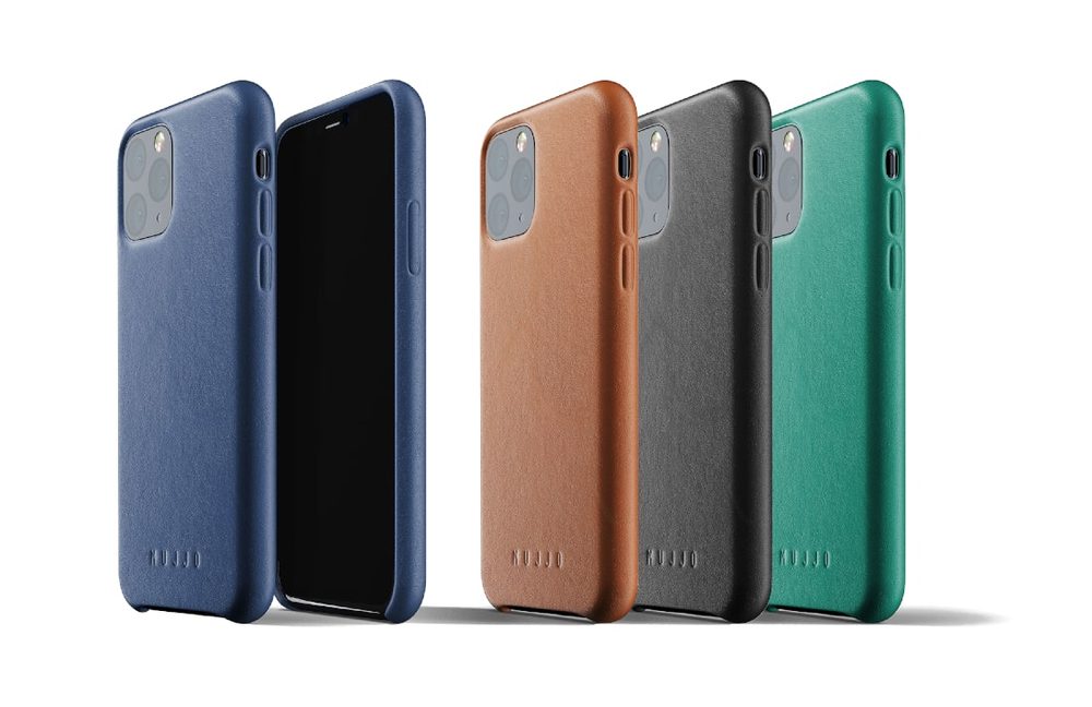 MUJJO Full Leather Case pro iPhone 11 Pro – modrý