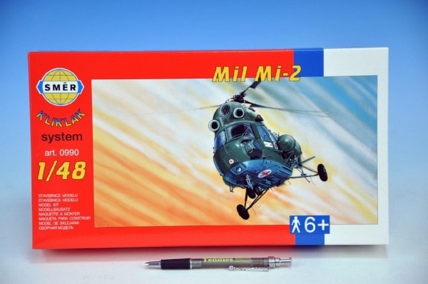 Směr Model Kliklak Vrtulník Mil Mi-2 27,6x30cm v krabici 34x19,5x5,5cm