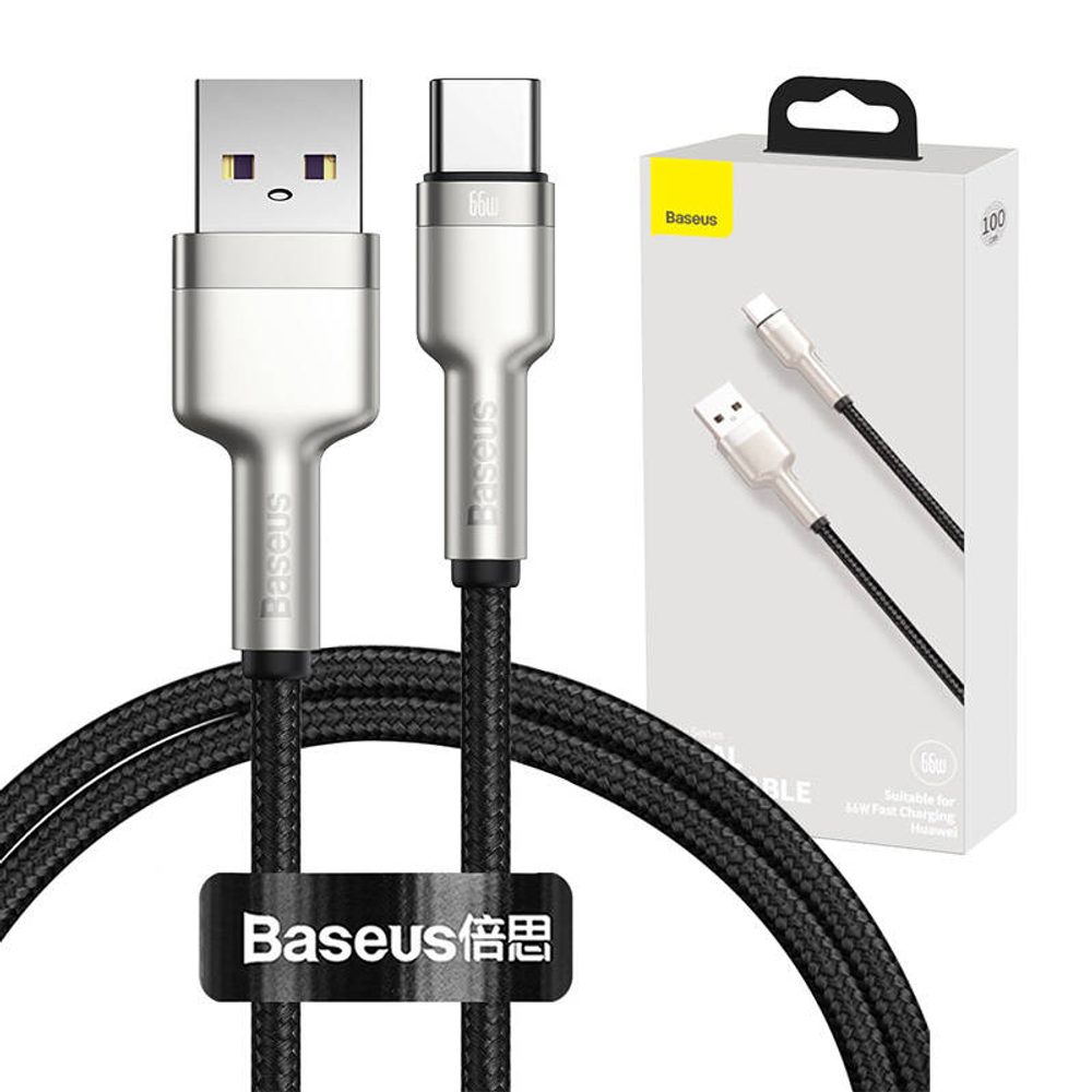 Baseus Kabel USB pro USB-C Baseus Cafule, 66 W, 1 m (černý)