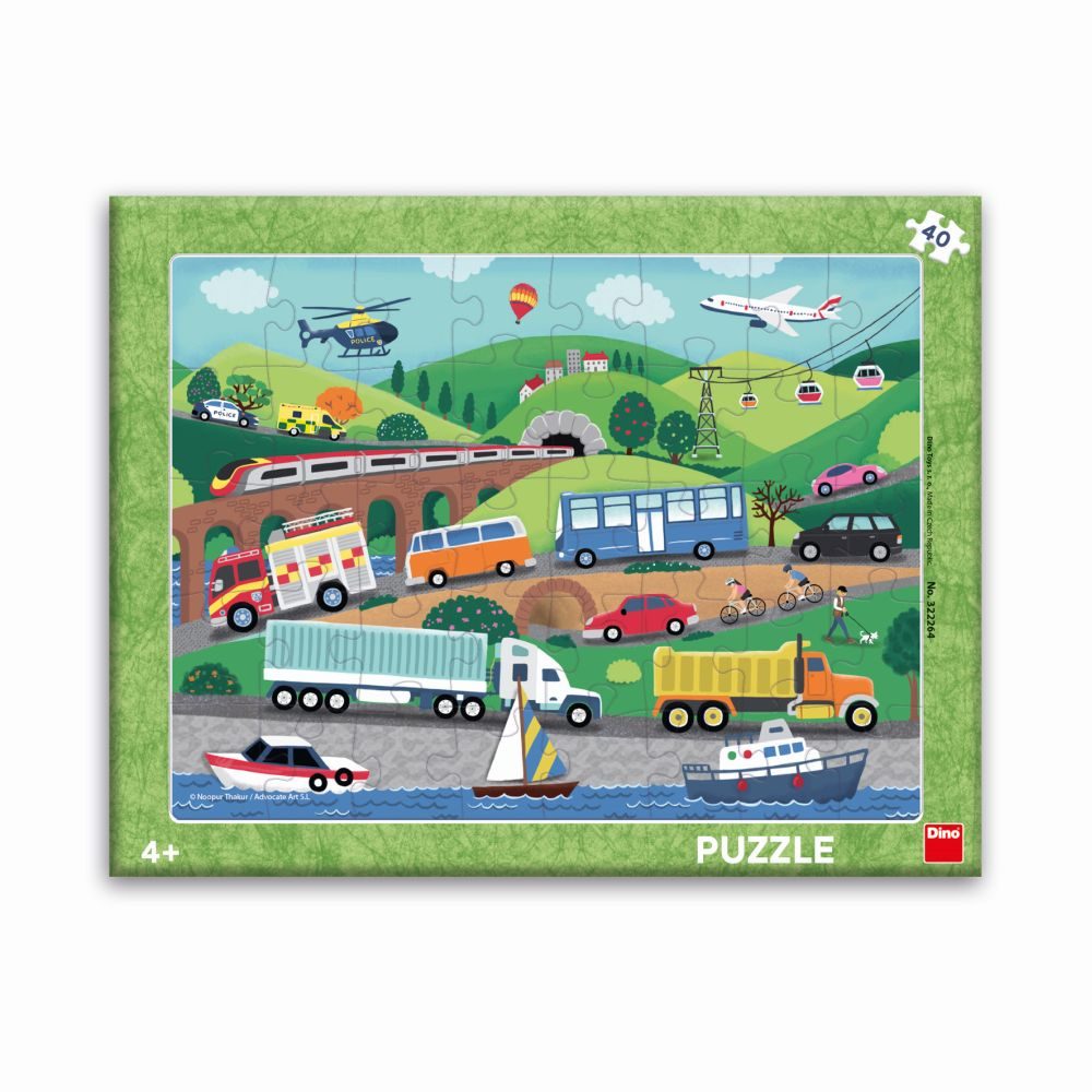 Dino DOPRAVNÍ PROSTŘEDKY 40 deskové Puzzle