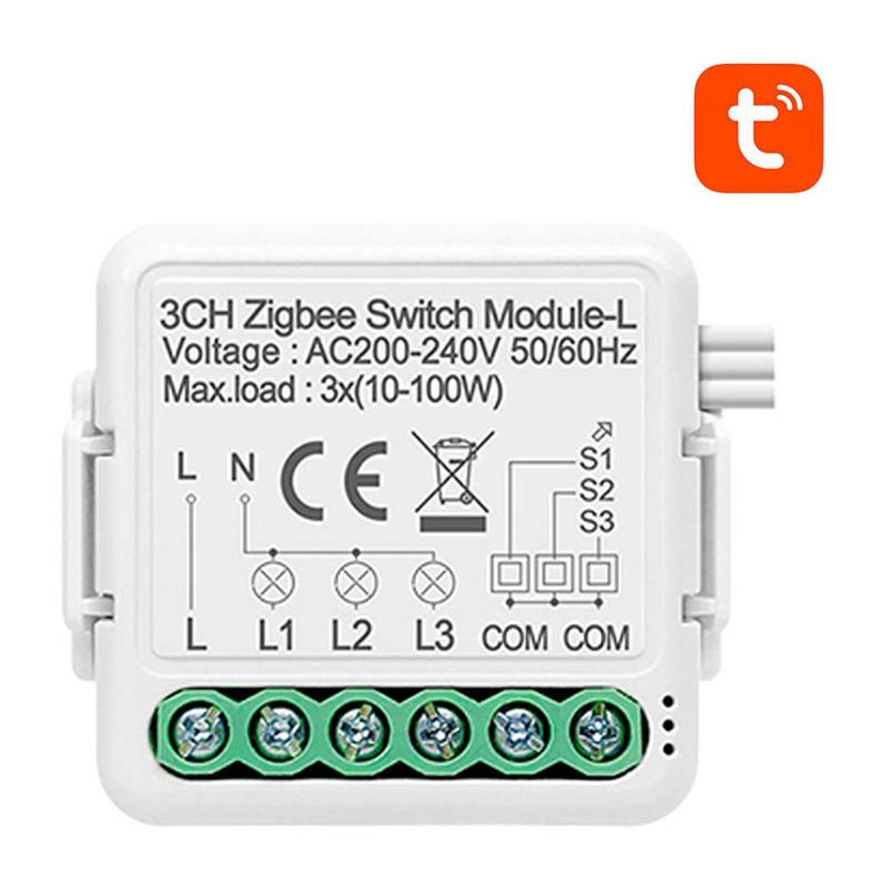 Avatto Chytrý spínací modul ZigBee Avatto N-LZWSM01-3 Neutrální TUYA