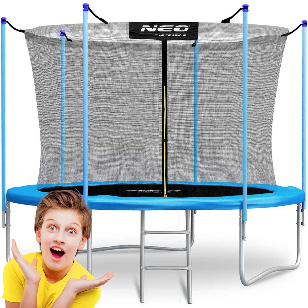 Neo-Sport Zahradní trampolína 8 stop/252 cm s vnitřní sítí a žebříkem Neo-Sport