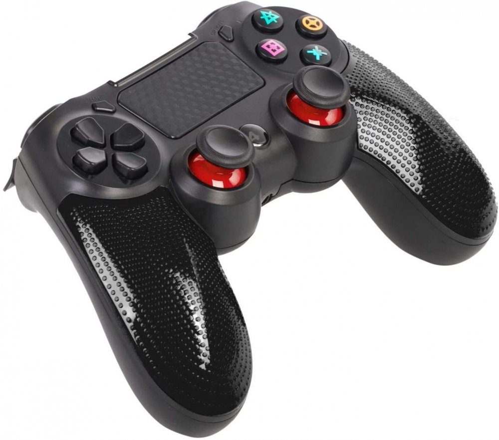 Popron.cz Ovladač pro PS4 s kabelem - Twin Vibration IV -Černá