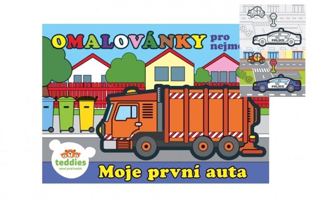 Teddies Omalovánky Moje první auta 8 listů 21x14,5 cm MPA