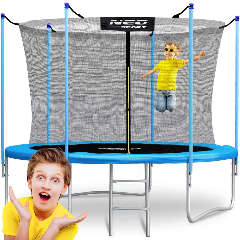 Neo-Sport Zahradní trampolína 10 stop/312 cm s vnitřní sítí a žebříkem Neo-Sport