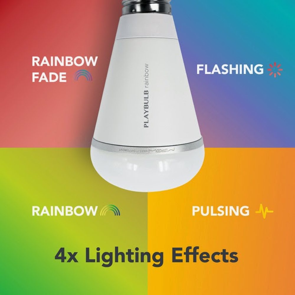 MiPow Playbulb™ Rainbow – chytrá LED Bluetooth žárovka, E26/E27, 3 kusy
