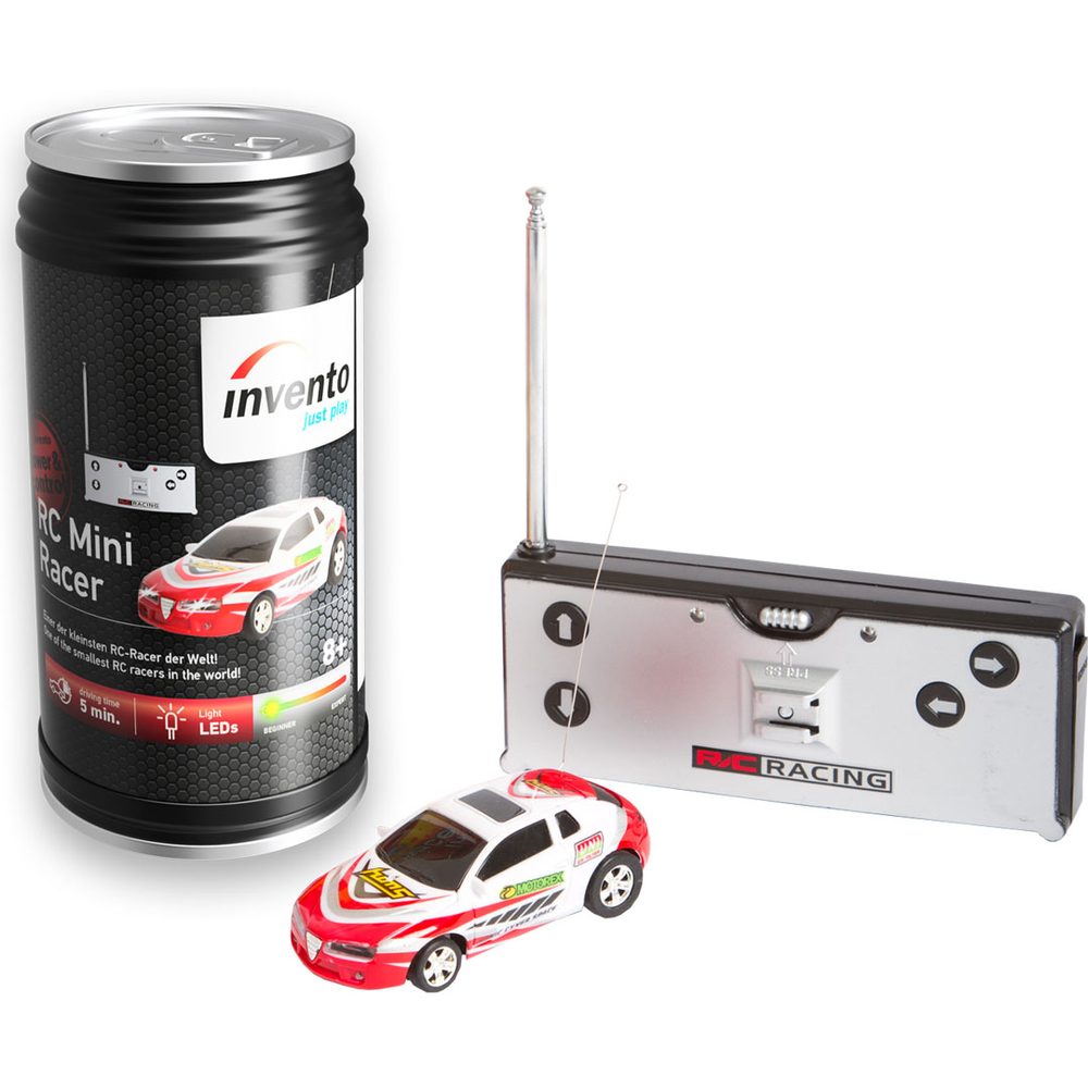 Popron.cz Invento RC miniatutíčko v plechovce Mini-Racer 1:63