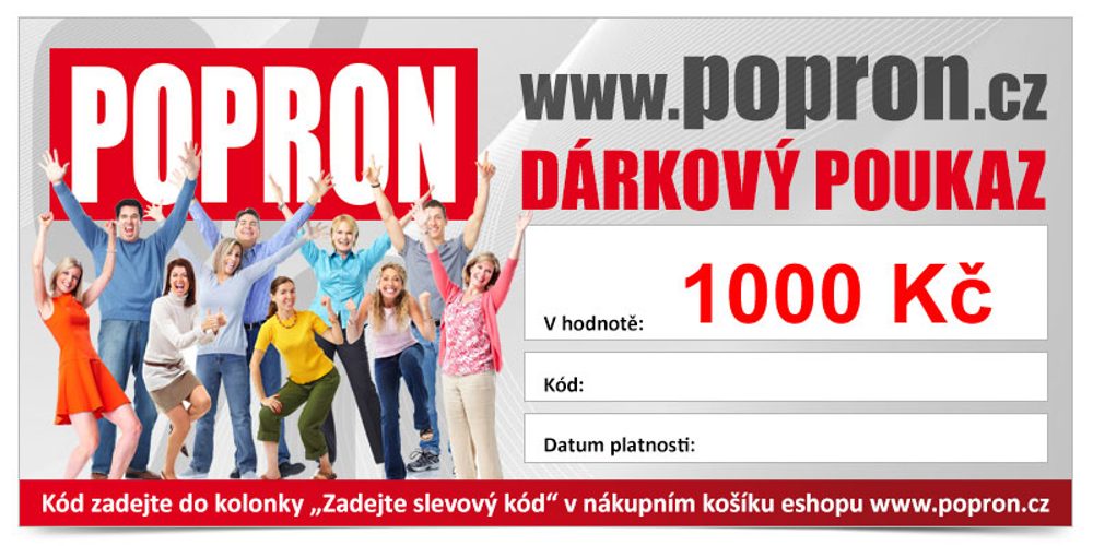 Popron.cz Dárkový poukaz ve výši 1000 Kč - Popron.cz