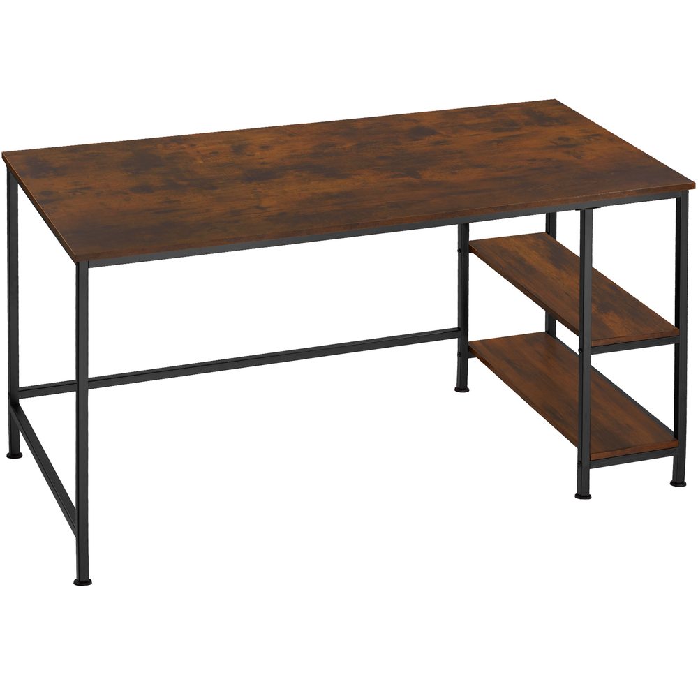 tectake 404423 počítačový stůl canton 120x60x75,5cm - Industriální dřevo tmavé, rustikální - Industriální dřevo tmavé