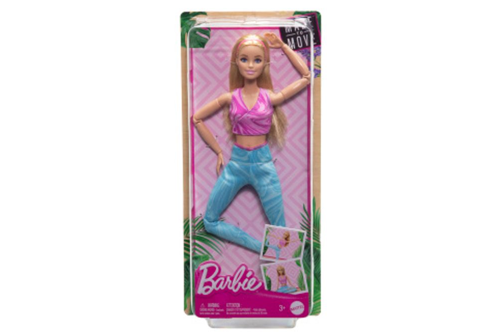 Popron.cz barbie v pohybu - Blondýnka s modrých legínách HRH27