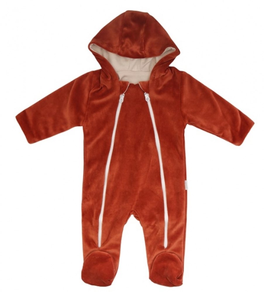 Mamatti Kojenecký overal VELVET, Baby Fox - hnědý, Mamatti - 68 (3-6m)