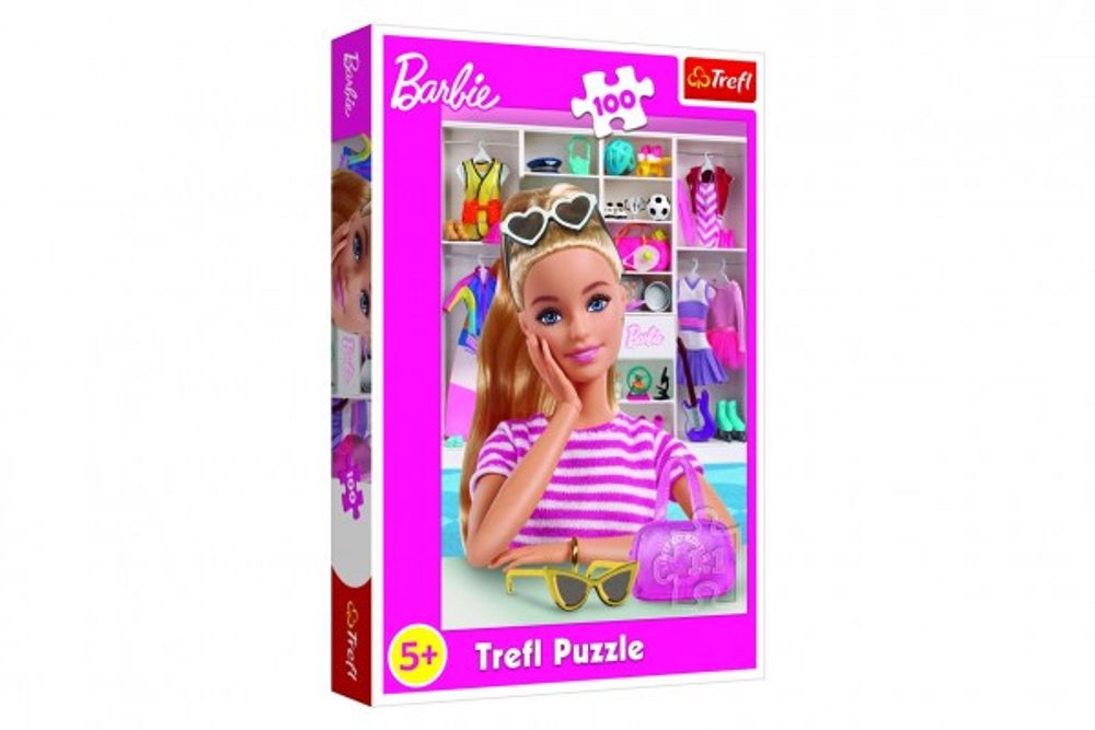 Trefl Puzzle Seznamte se s Barbie 100 dílků 41x27,5cm v krabici 19x29x4cm