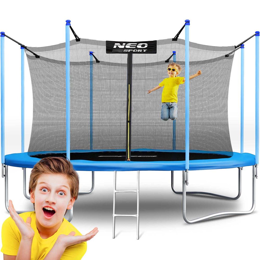 Neo-Sport Zahradní trampolína 12 stop/374 cm s vnitřní sítí a žebříkem Neo-Sport