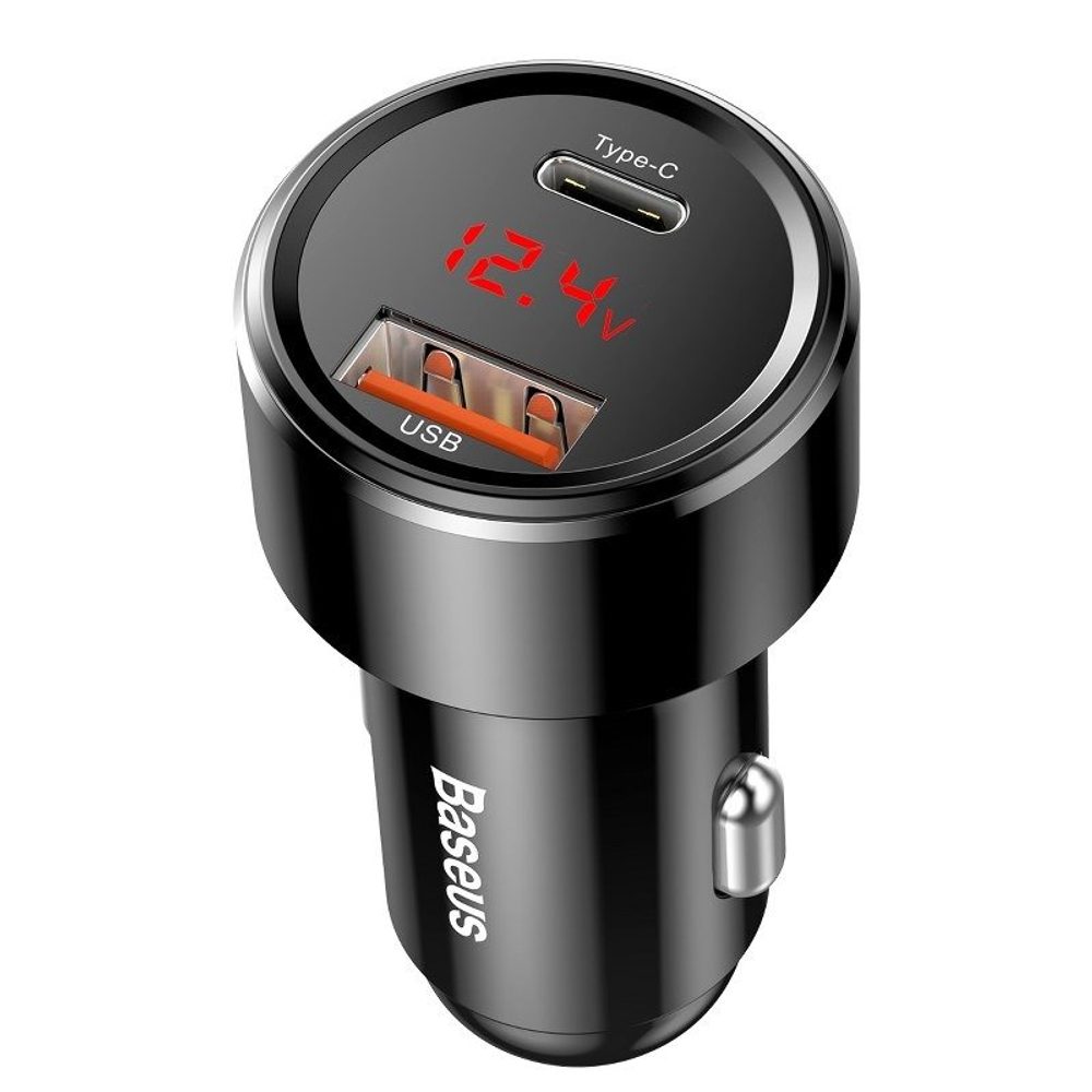 Baseus Magic Car Charger USB USB-C QC 4.0 PD 45W -černá