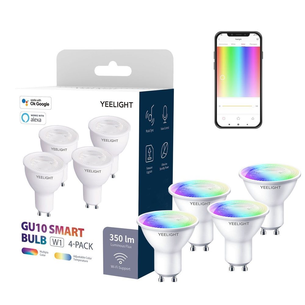 Yeelight Chytrá žárovka LED Yeelight GU10 Smart Bulb W1 (barva) - 1ks