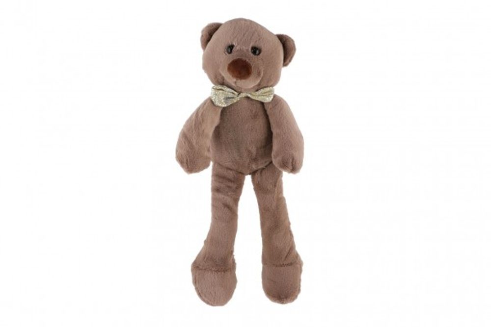 Teddies Medvěd/Medvídek sedící s motýlkem plyš 22cm v sáčku 0+