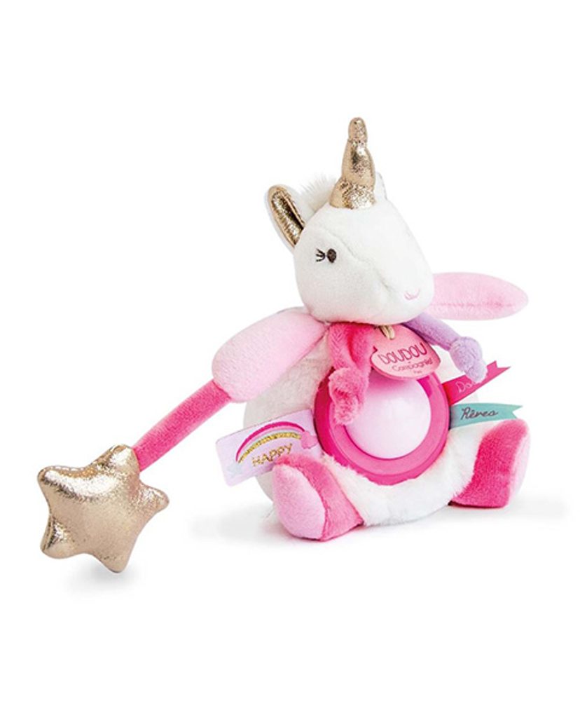 Doudou et Compagnie Paris Doudou Plyšový jednorožec s nočním světlem 22 cm