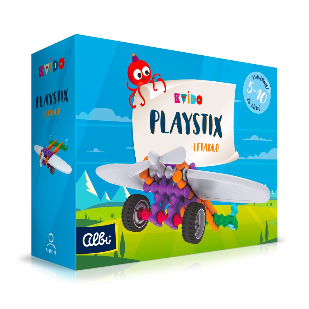 Popron.cz ALBI Kvído - Stavebnice Playstix - letadlo 26 dílků