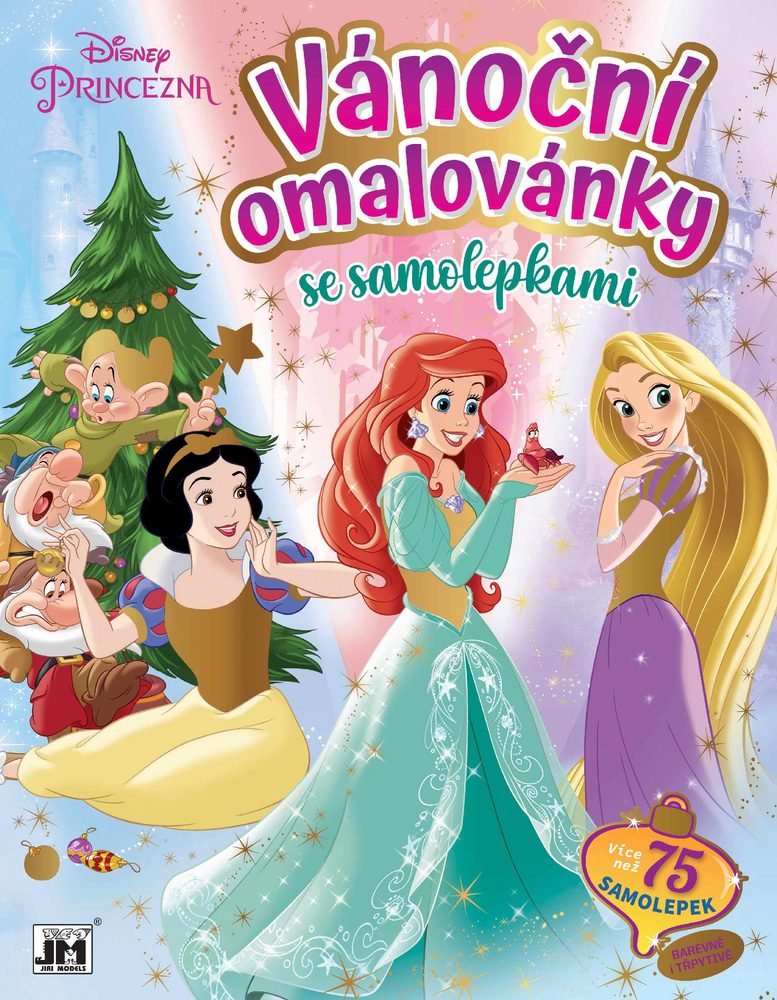 Jiri Models Vánoční omalovánka se samolepkami Disney Princezny