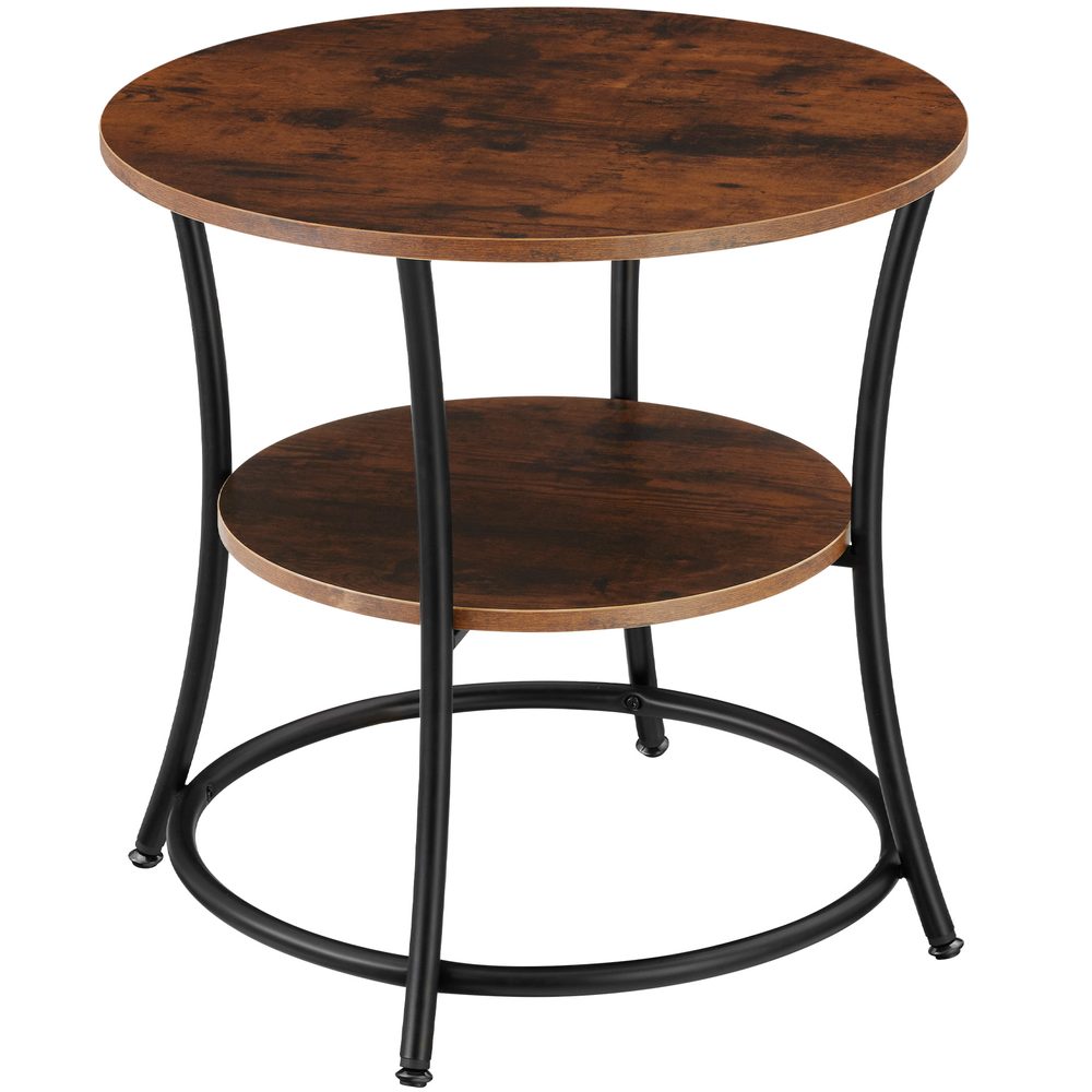 tectake 404445 odkládací stolek saint louis 55x56cm - Industriální dřevo tmavé, rustikální - Industriální dřevo tmavé