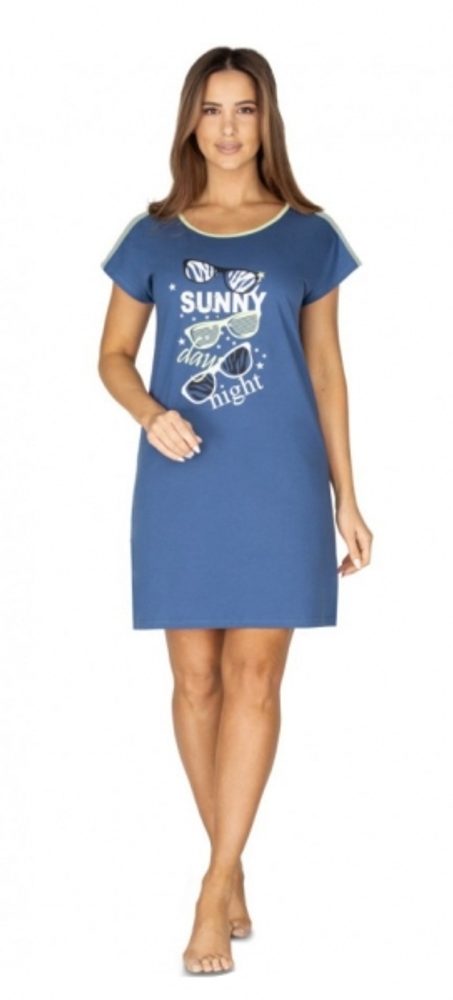 Regina Dámská noční košile Sunny day night, tmavě modrá - XL (42)
