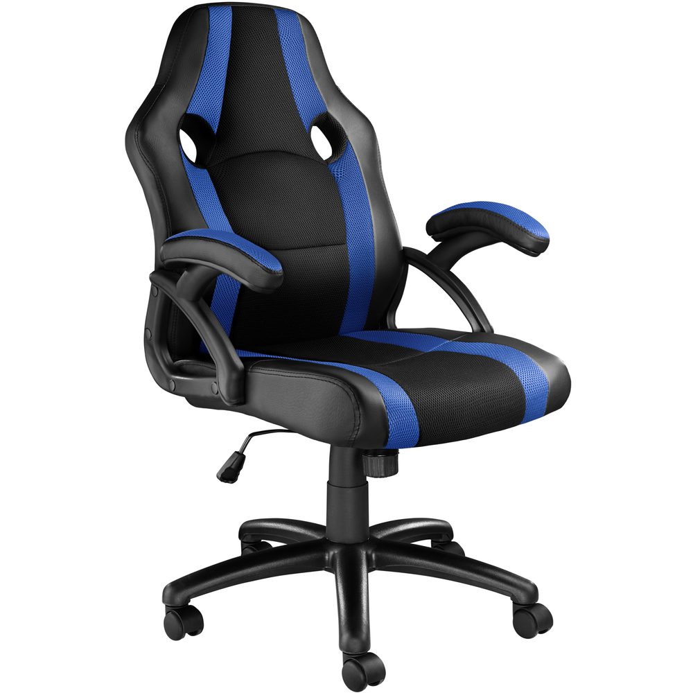 tectake 403479 kancelářská židle benny - černá/modrá - černá/modrá