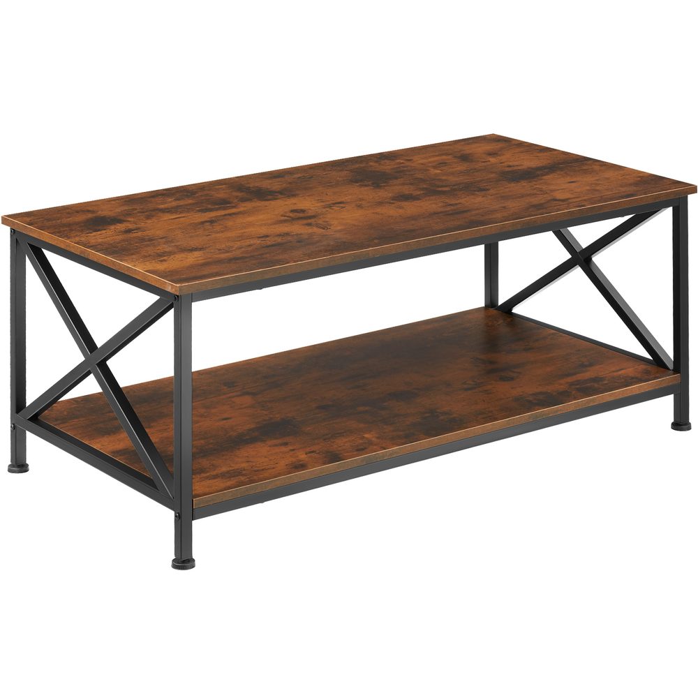 tectake 404437 konferenční stolek pittsburgh - Industriální dřevo tmavé, rustikální - Industriální dřevo tmavé