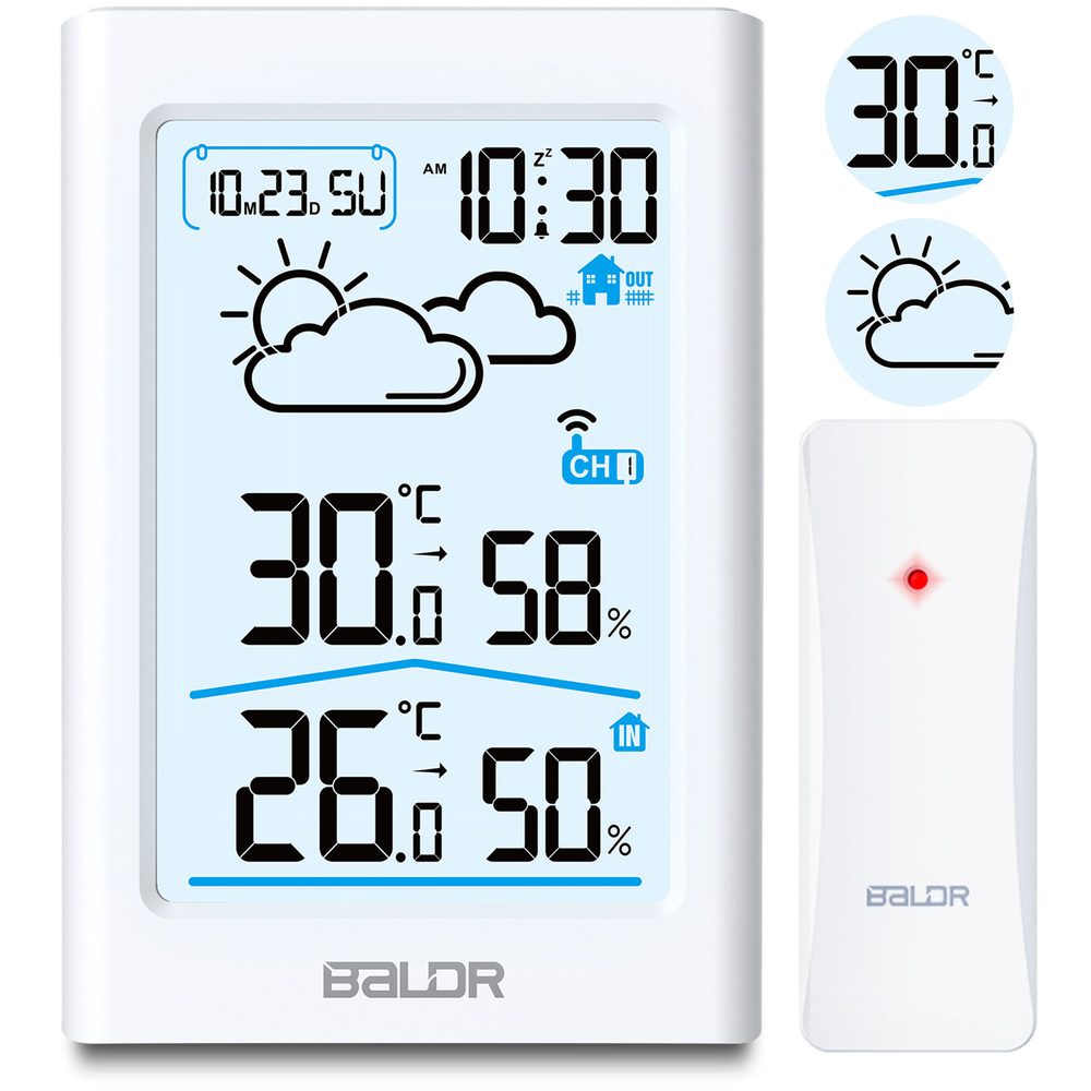 BALDR Meteorologická stanice s displejem BD-911, bílá